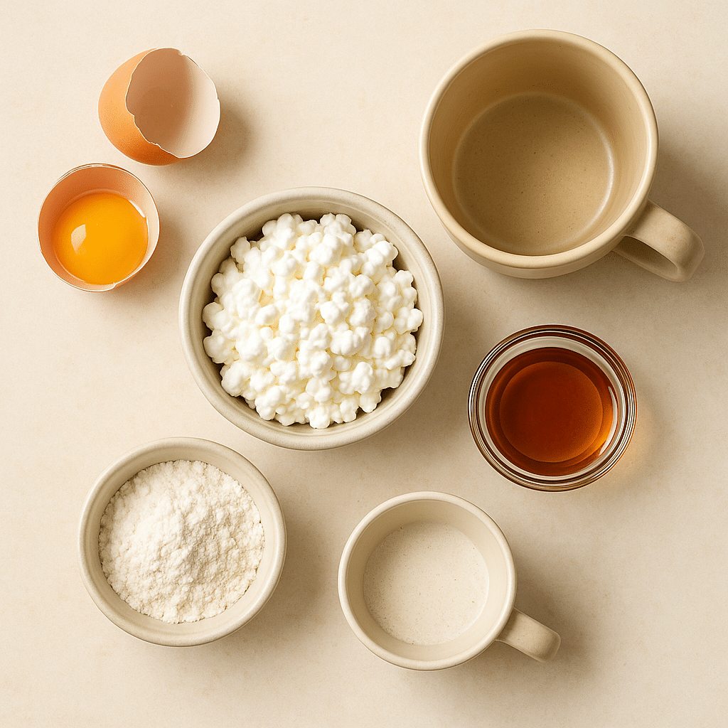 Ingredients for cottage cheese mug cake