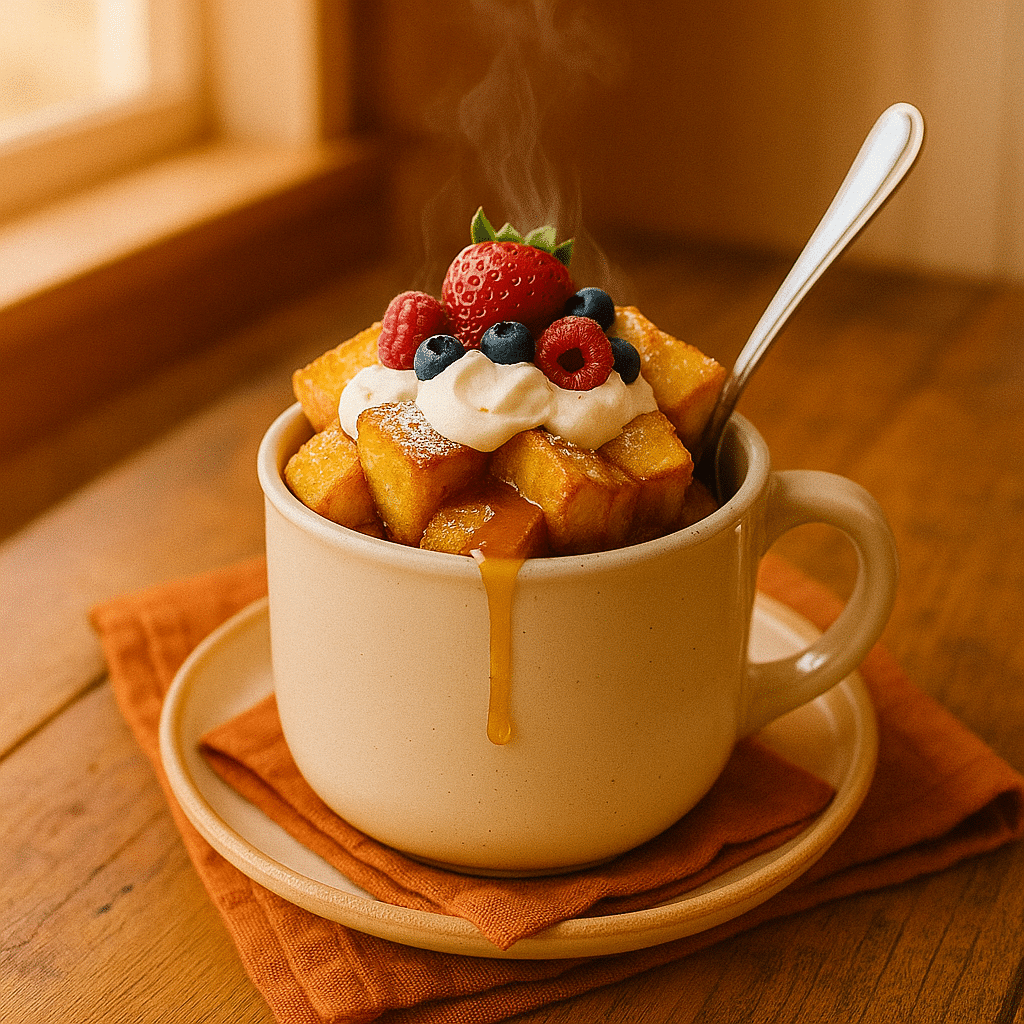 Served French Toast in a Mug