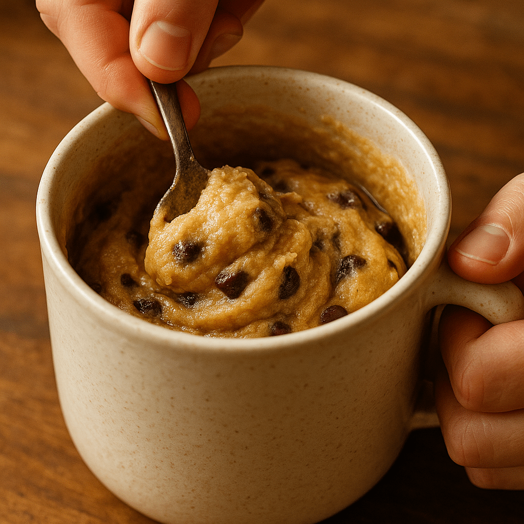 Mixing cookie mug recipe no egg batter