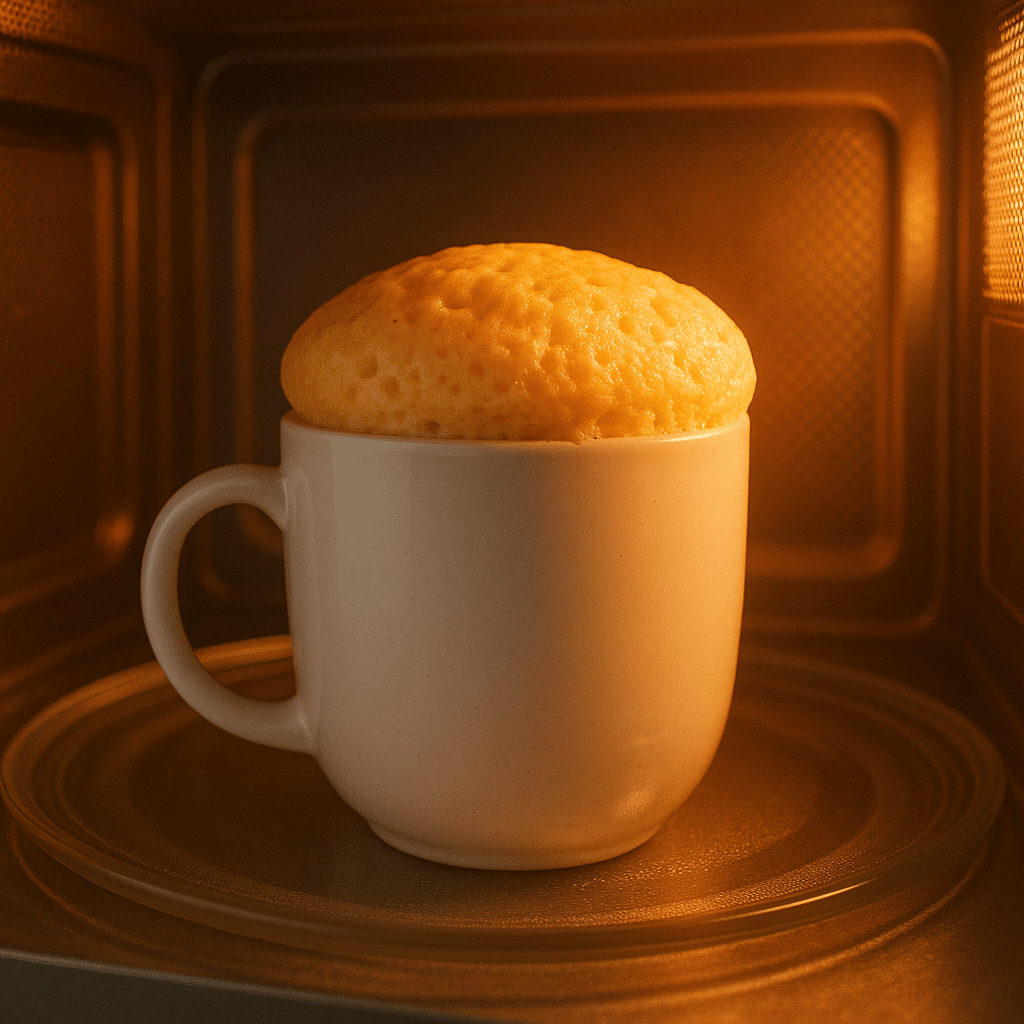 Office Mug Meals: Quick Microwave Recipes for Work Comfort 9 Mug rising inside microwave