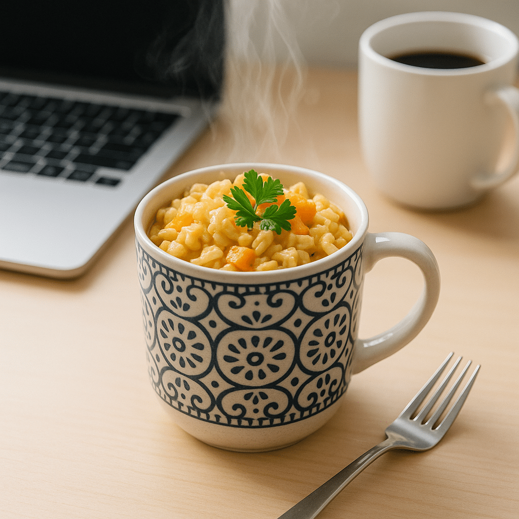 Office Mug Meals: Quick Microwave Recipes for Work Comfort 10 Office mug meal ready to eat