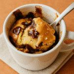 Spoonful of peanut butter banana mug cake