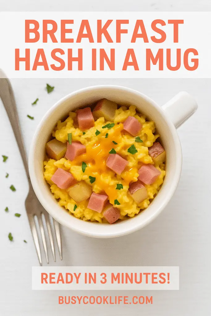 Breakfast Hash in a Mug complete guide from BusyCookLife - microwave breakfast authority