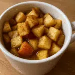 Cinnamon Apple Breakfast Mug with tender diced apples and warm cinnamon - BusyCookLife tested recipe