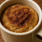 Coffee cake mug muffin recipe ready in 2 minutes with simple ingredients on BusyCookLife
