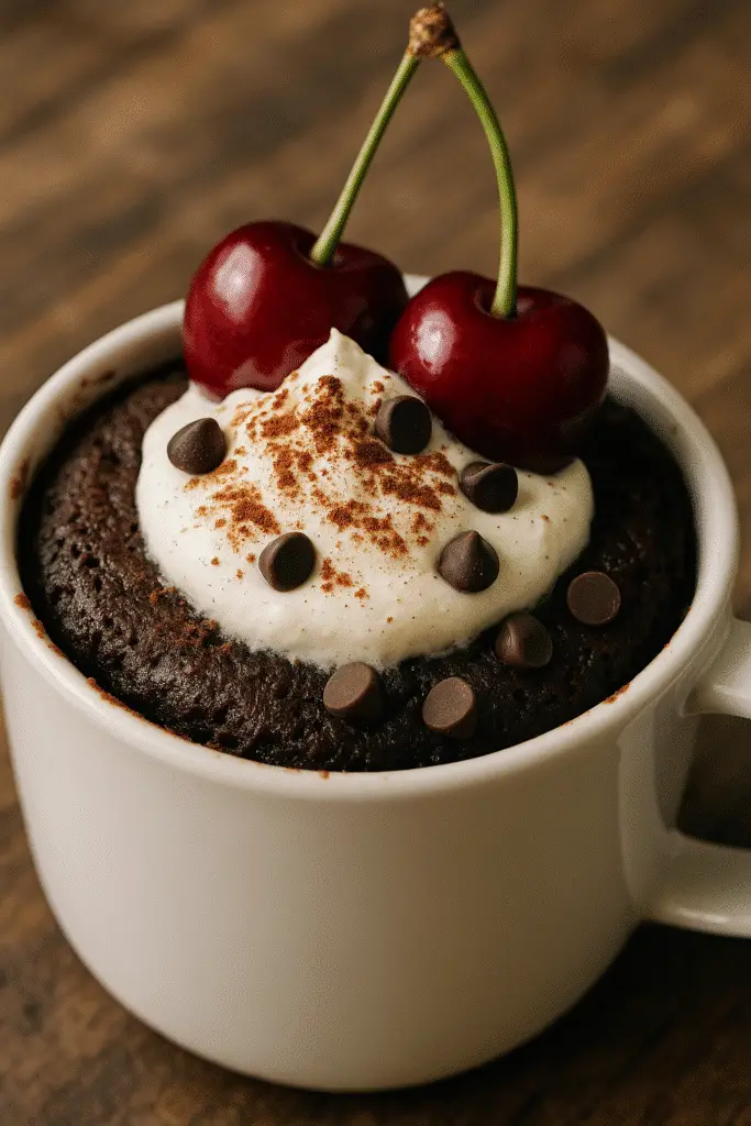 Microwave magic Black Forest cake recipe - quick dessert from BusyCookLife kitchen