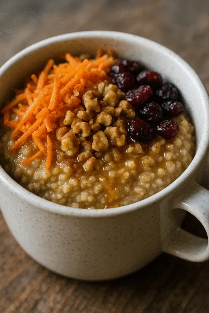 Morning Glory Oatmeal Mug recipe Pinterest pin with 'Microwave Magic!' overlay text
