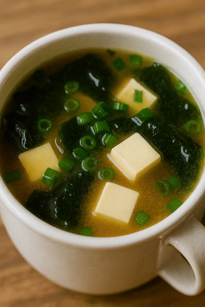 Pinterest-ready miso soup mug recipe from BusyCookLife for busy home cooks