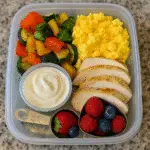 Best macro ratio for weight loss meal prep with protein, healthy carbs, and fats on clean kitchen counter