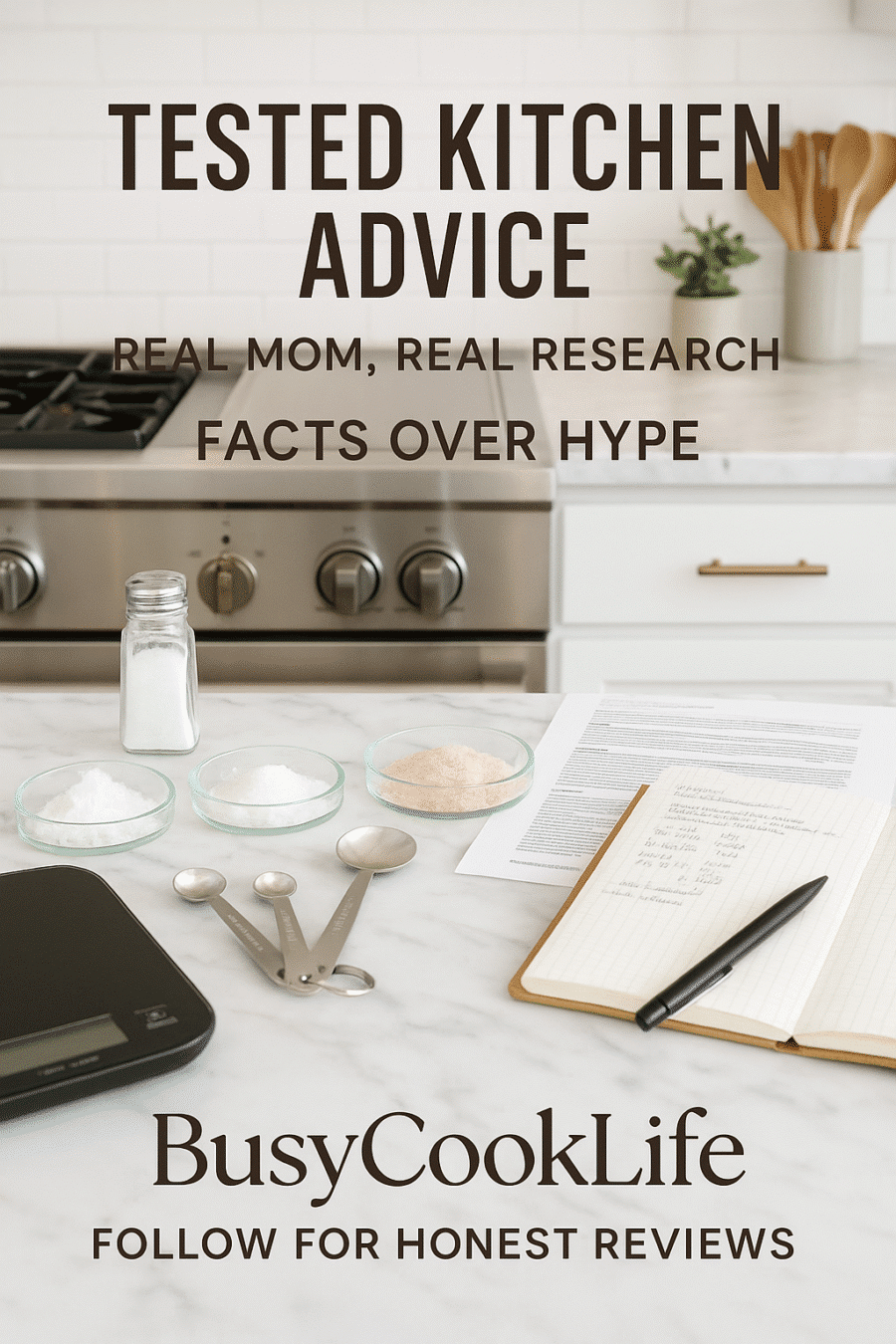 BusyCookLife brand authority - evidence-based kitchen advice from real mom Emma