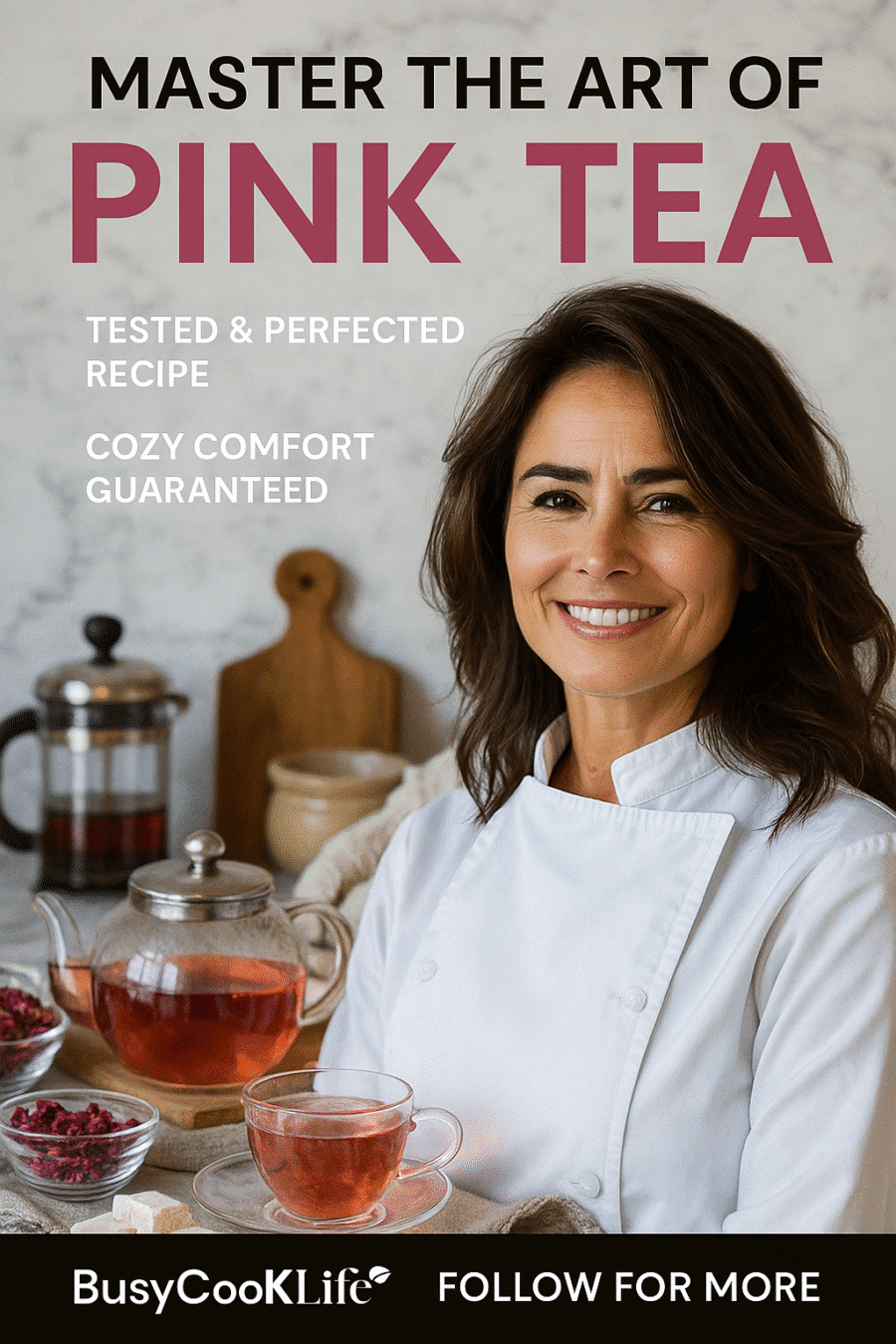BusyCookLife brand authority - pink tea mastery kitchen expertise