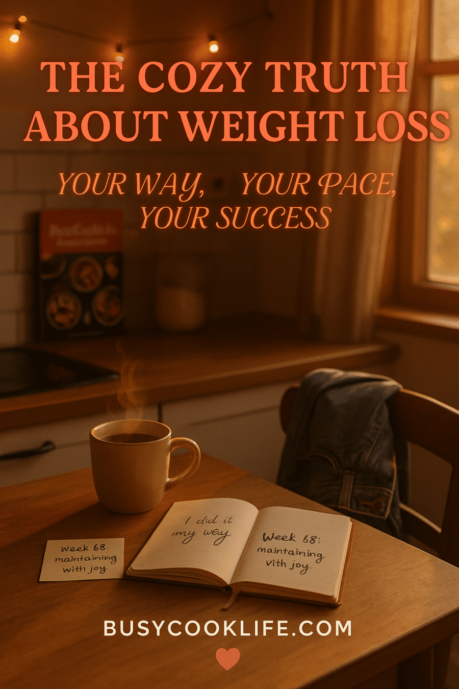 The cozy truth about weight loss success - sustainable wellness journey inspiration