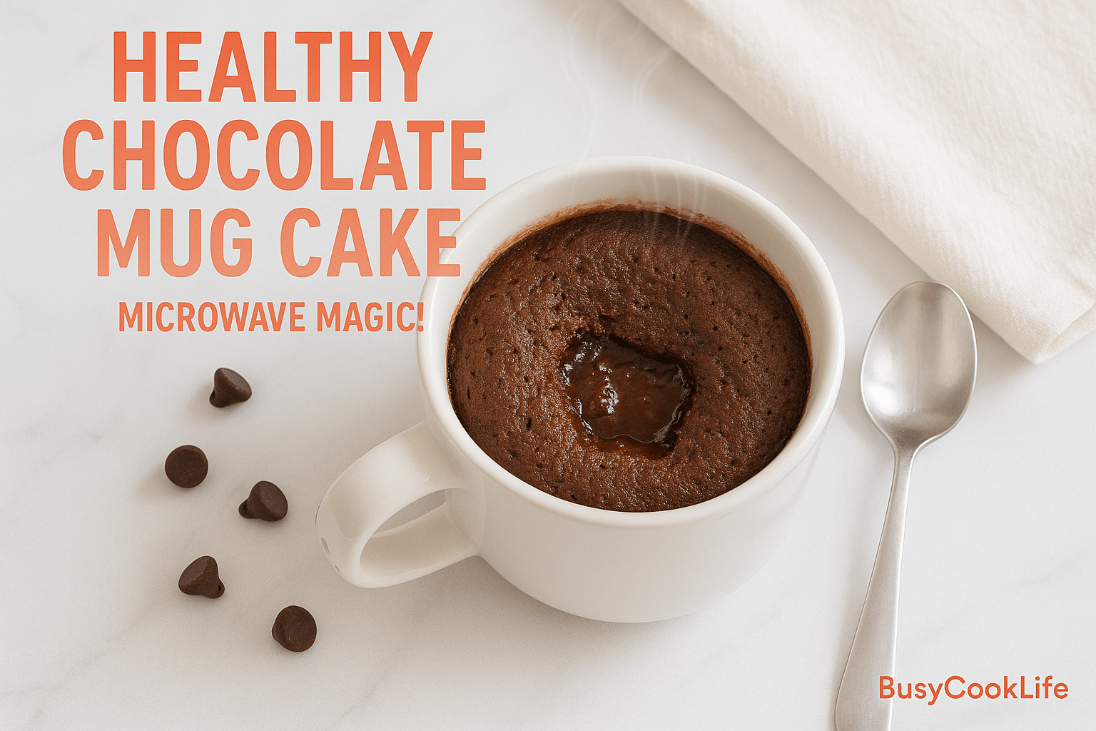 Healthy chocolate mug cake recipe - BusyCookLife mug-recipe healthy mug cake recipe