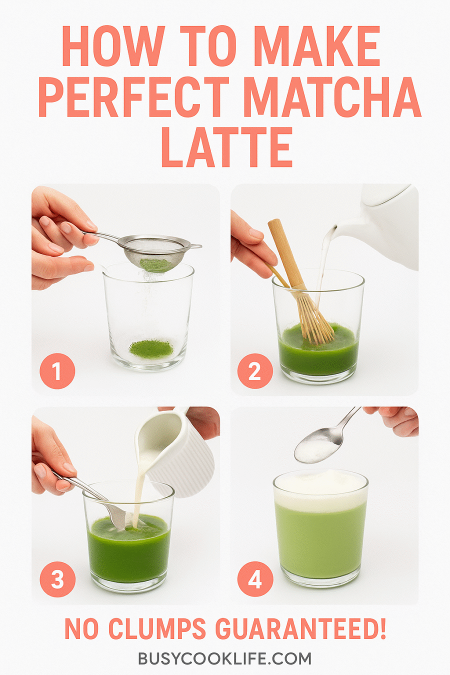 Easy Lavender Matcha Latte Recipe to Brighten Your Day 9 How to make perfect matcha latte tutorial pin - step-by-step smoothie guide