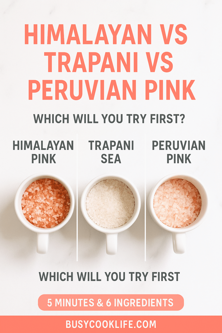 Himalayan vs Trapani vs Peruvian pink salt - breakfast coffee comparison guide