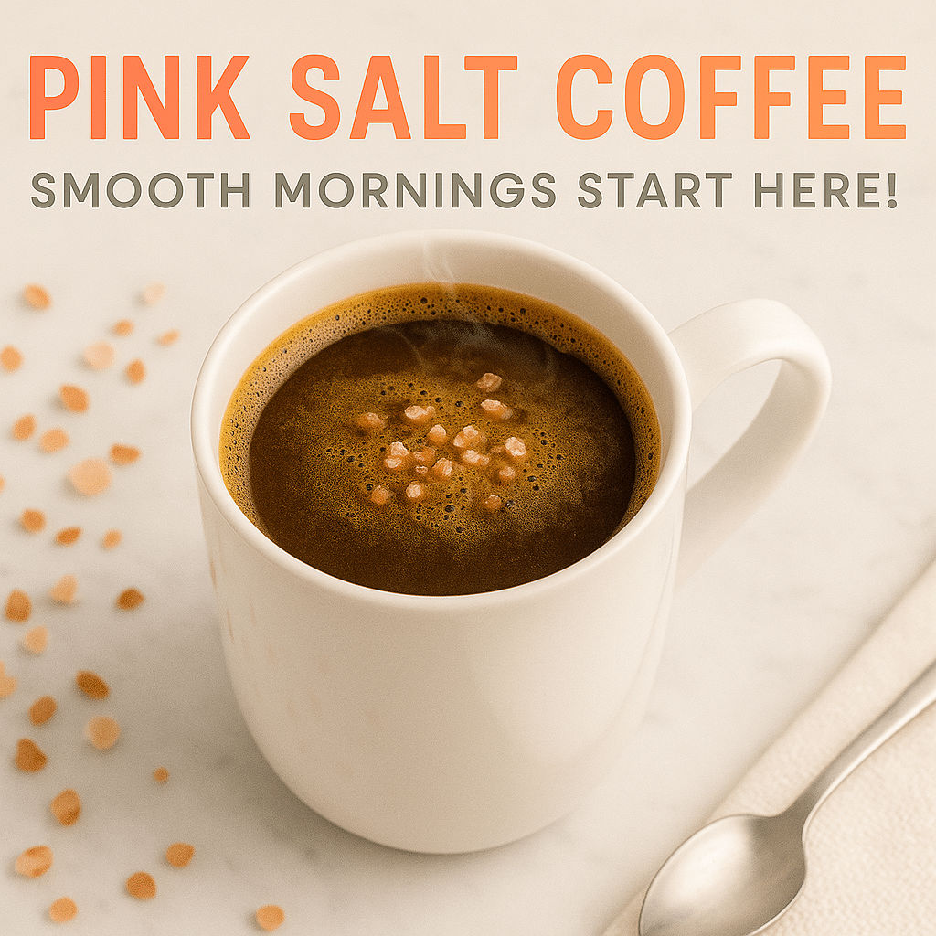 Pink salt coffee recipe - BusyCookLife breakfast himalayan pink salt coffee
