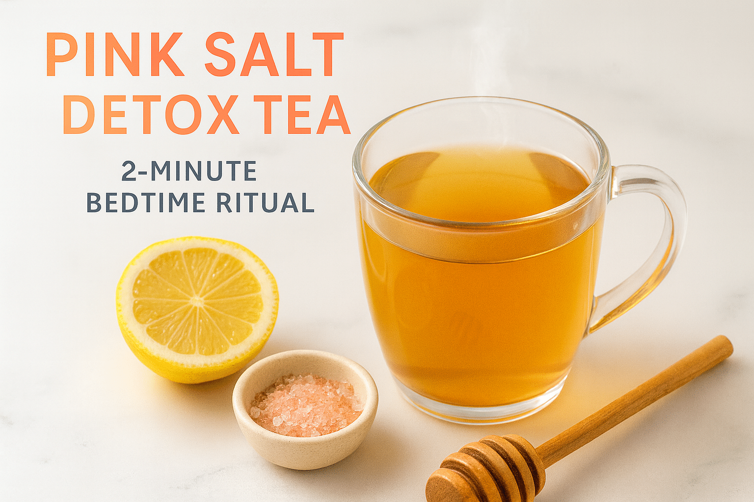 Pink salt detox tea recipe - BusyCookLife bedtime drink pink salt detox tea