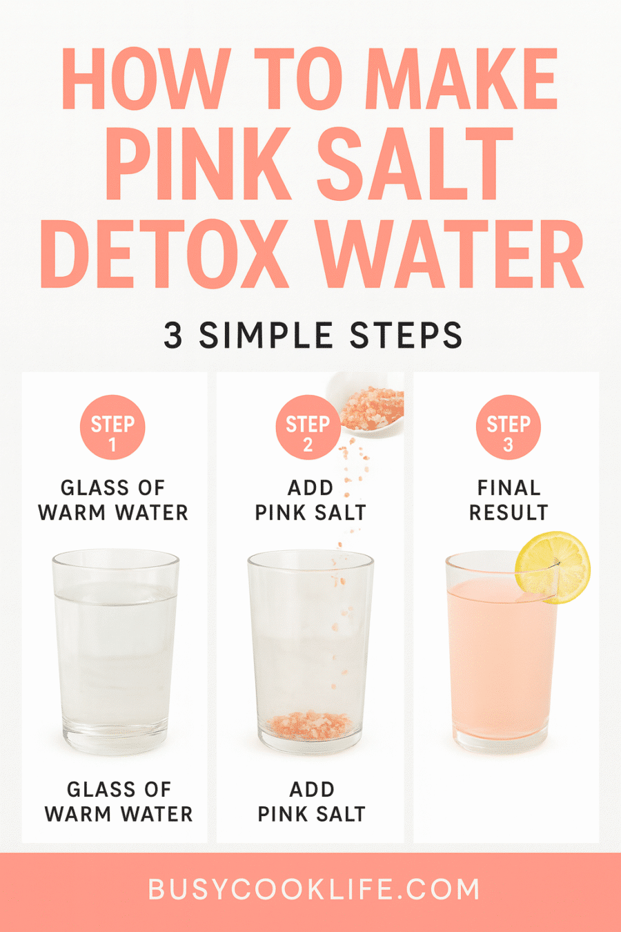 How to make pink salt detox water tutorial pin - step-by-step healthy drink guide