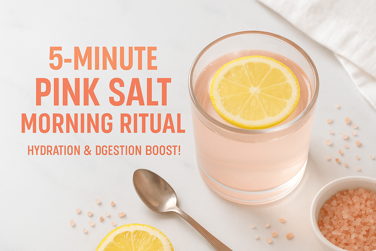 Himalayan pink salt morning drink recipe - BusyCookLife breakfast pink salt diet recipe