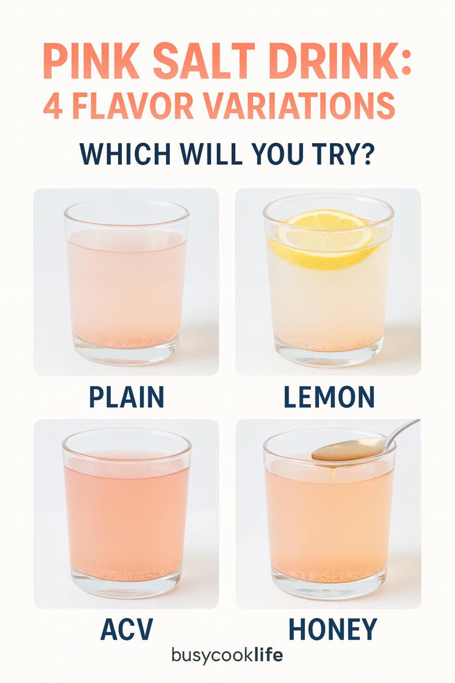 Pink Salt Cleansing Drink: My Simple Detox Recipe 11 Pink salt drink 4 flavor variations - morning drink comparison guide