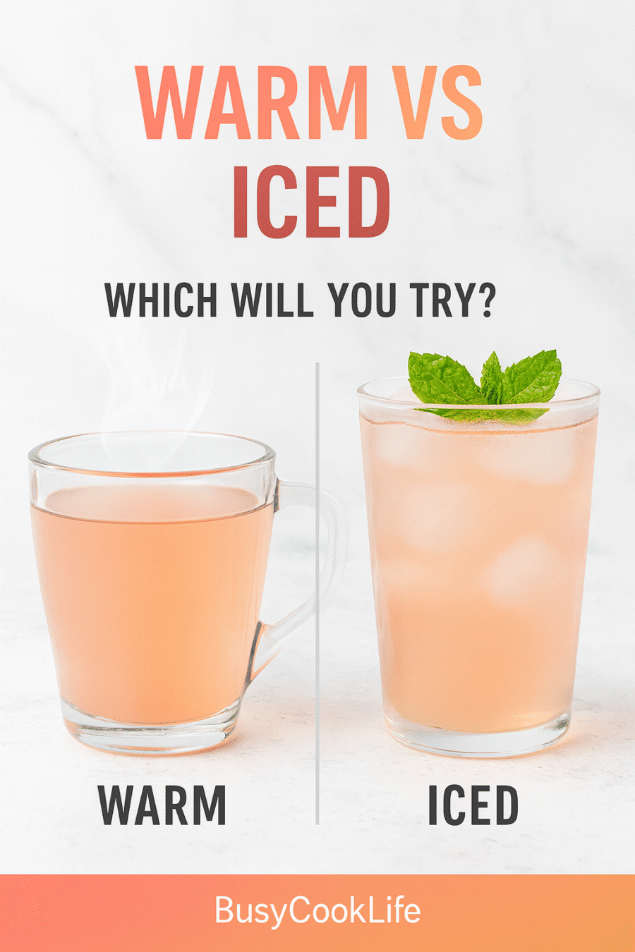 Warm vs iced pink salt lemon drinks - beverage comparison guide