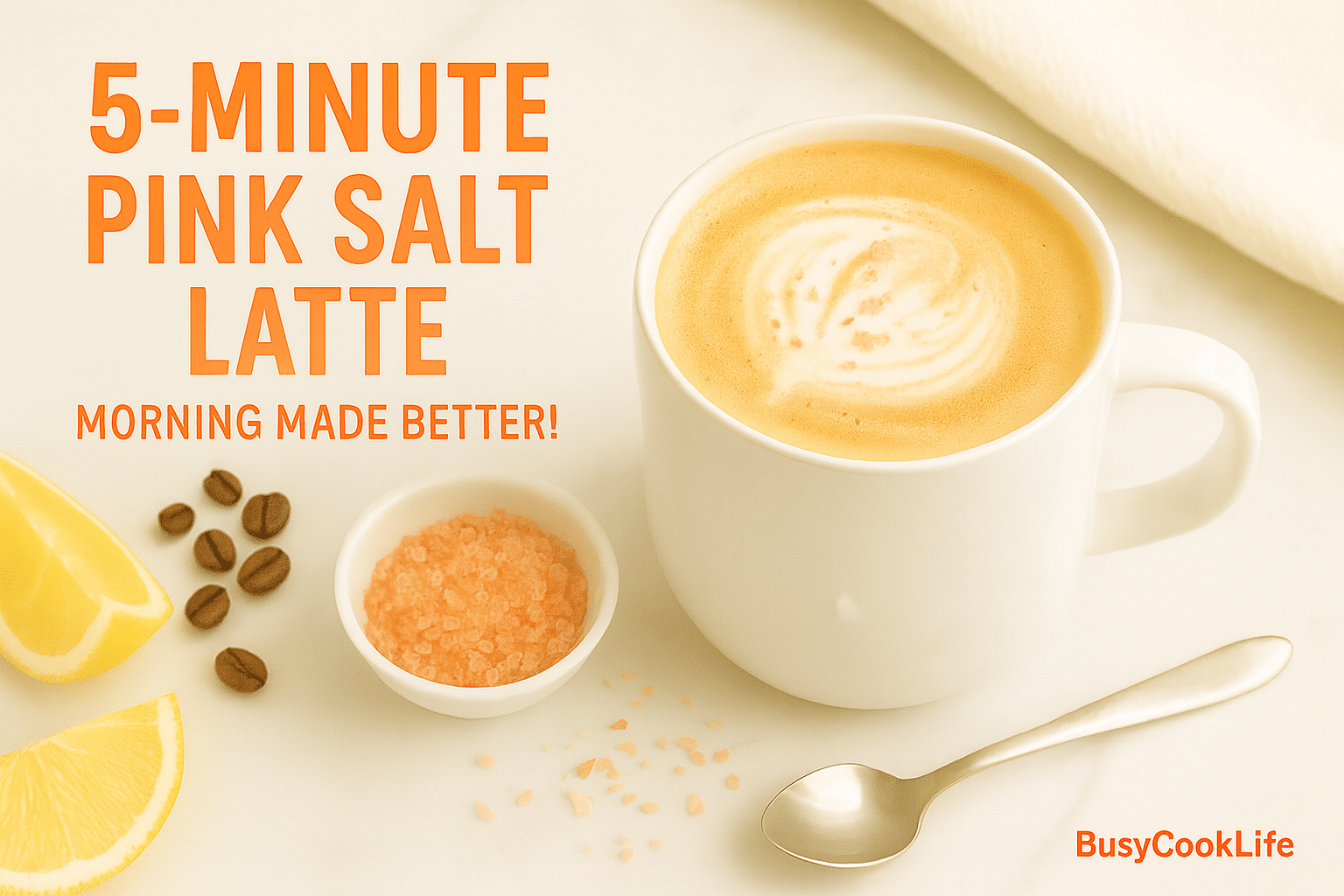Pink salt latte recipe - BusyCookLife breakfast morning drink