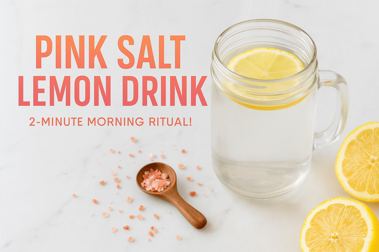 Pink salt lemon drink recipe - BusyCookLife morning beverage ritual