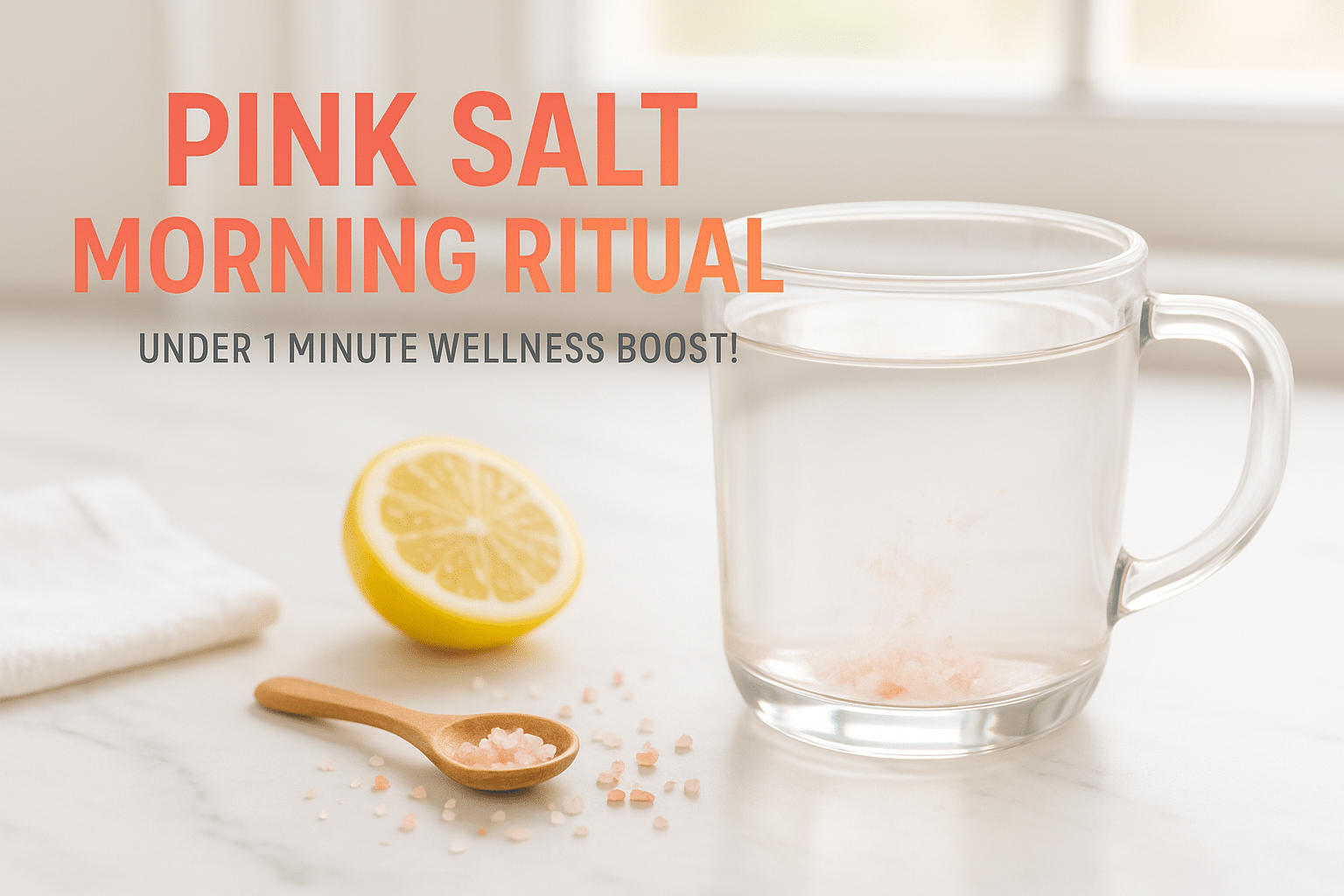 Pink salt morning ritual drink recipe - BusyCookLife wellness hydration routine