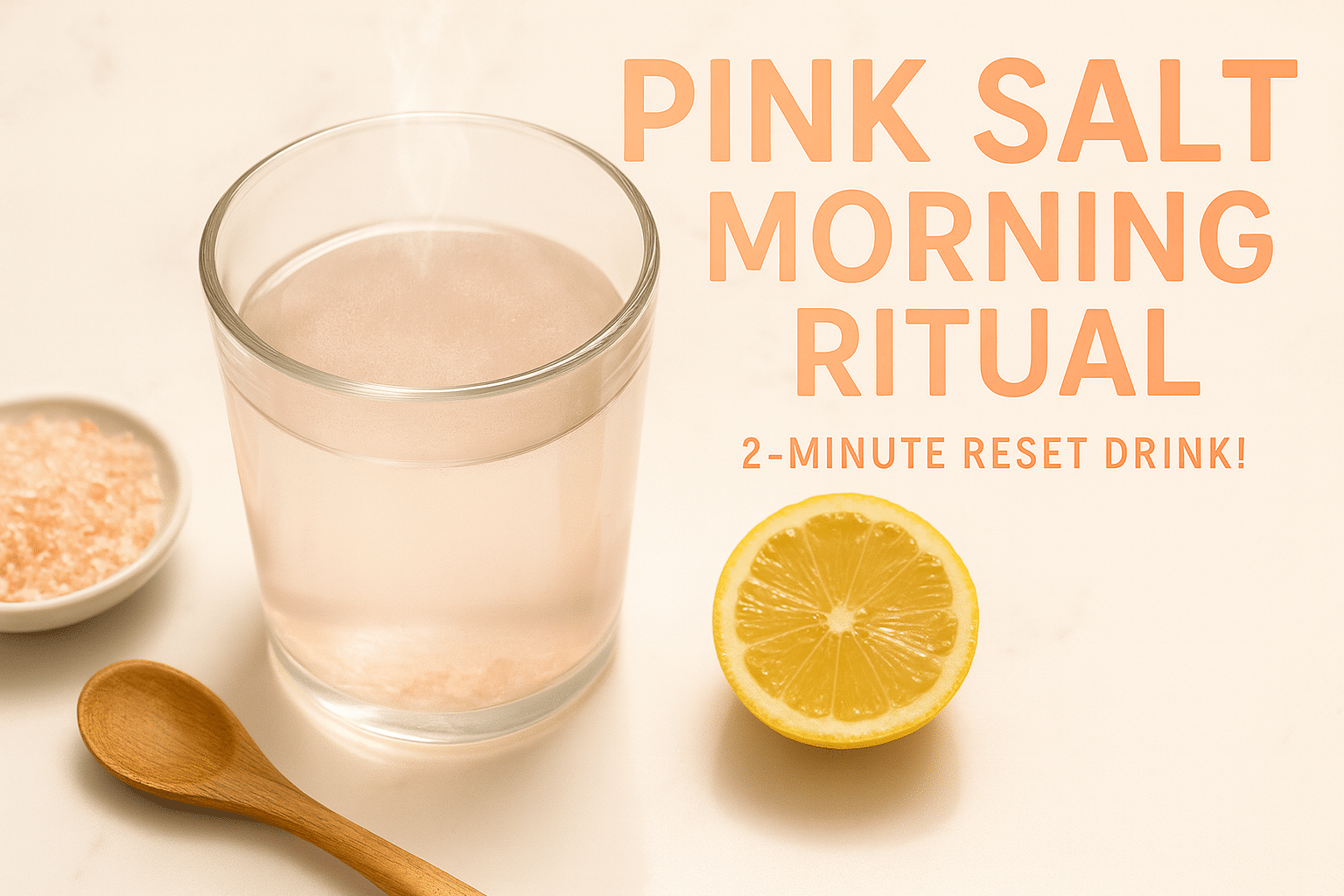 Pink salt morning drink recipe - BusyCookLife wellness drink pink salt recipe