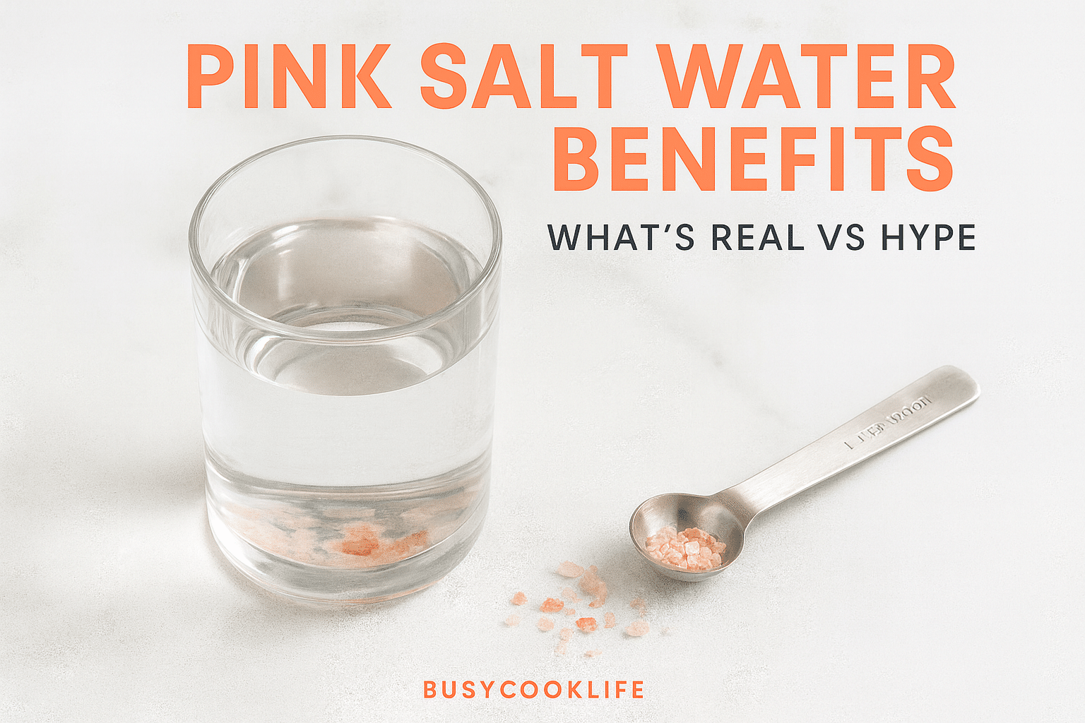 Pink salt water benefits analysis - BusyCookLife health education himalayan salt