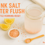 Pink salt water flush recipe - BusyCookLife wellness morning-routine pink salt water flush