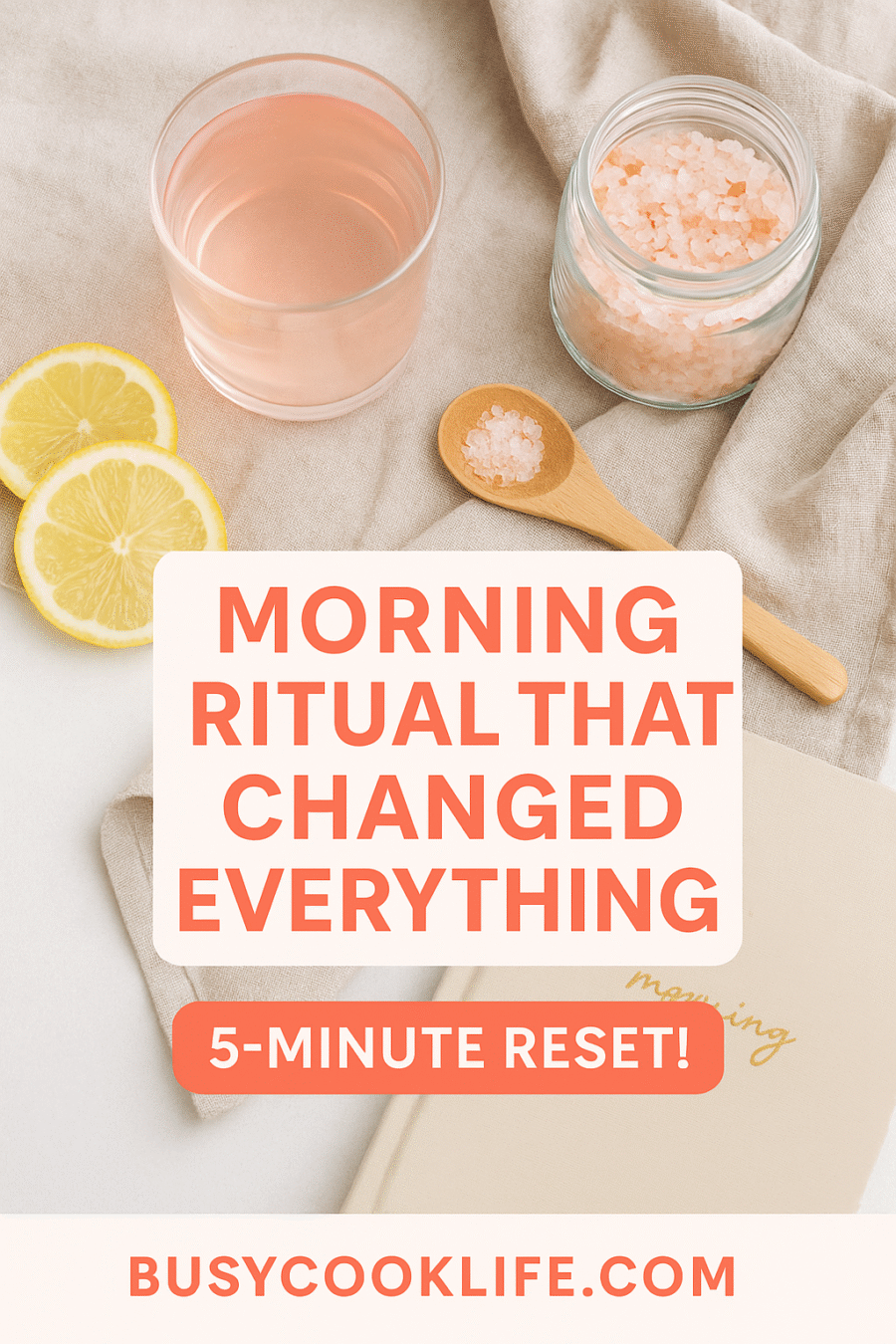 Pink Salt Cleansing Drink: My Simple Detox Recipe 8 Pinterest pin for pink salt cleansing drink - 5-minute morning reset drink