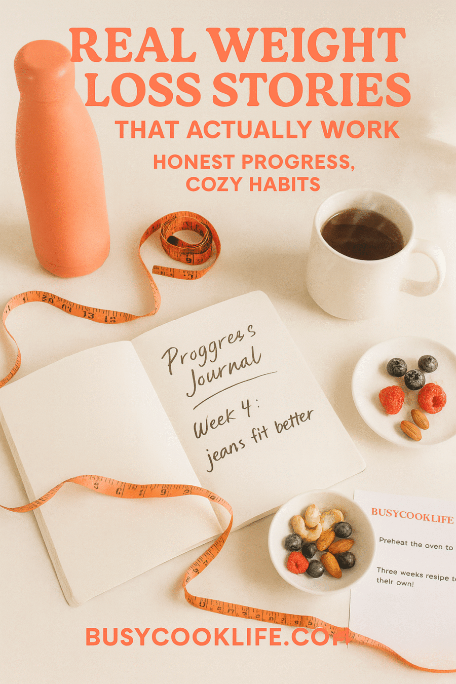 Pinterest pin for real weight loss stories - honest progress wellness journey