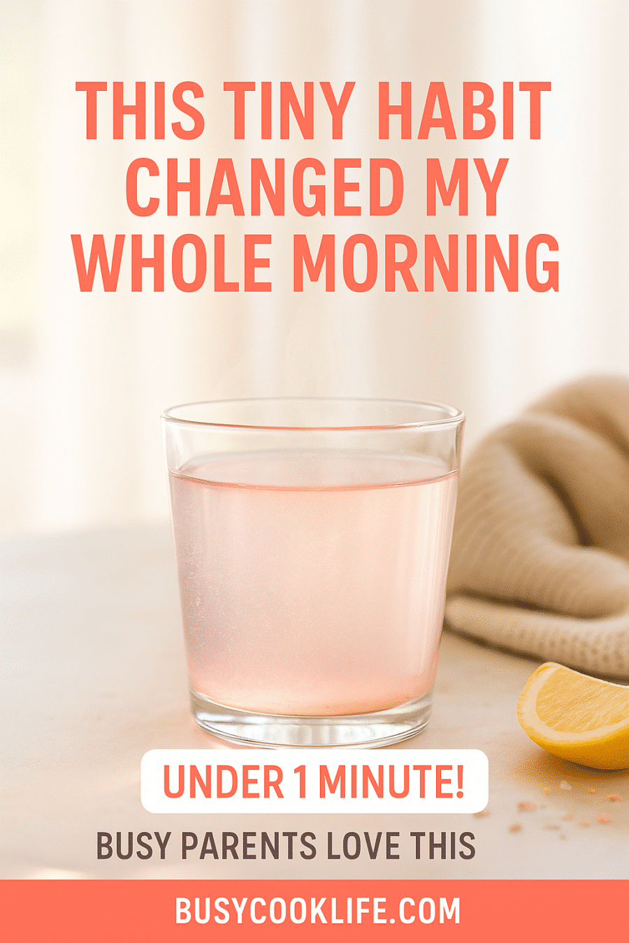 Pink salt morning ritual transformation - tiny habit big results