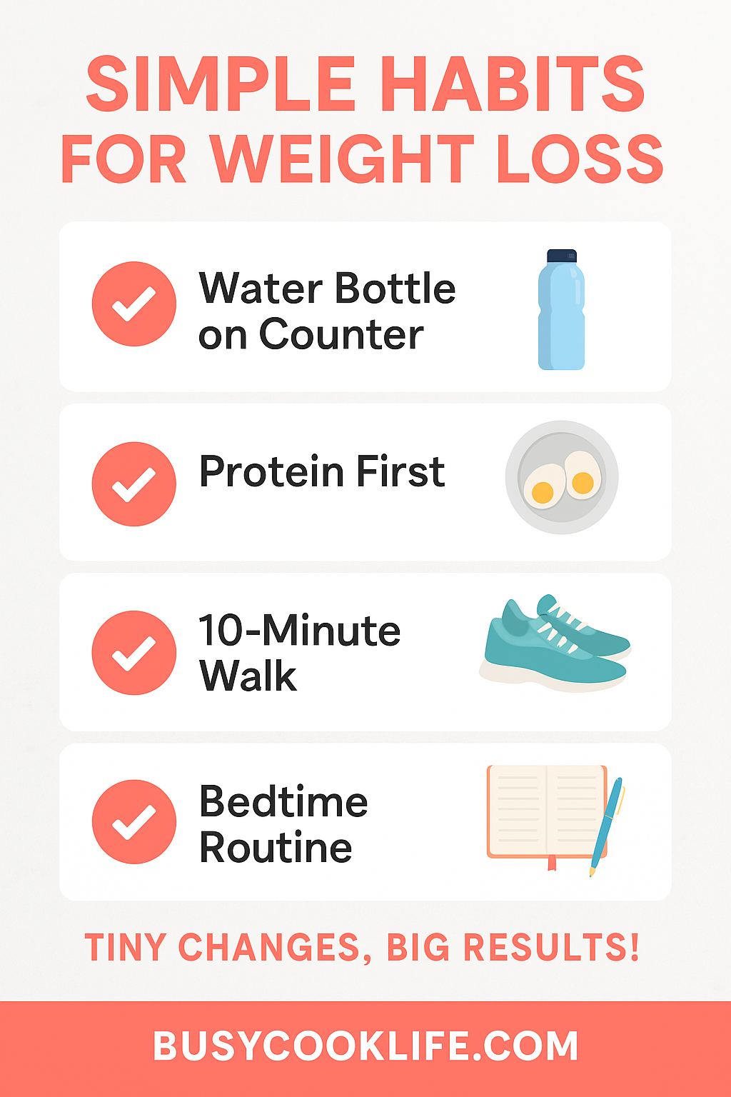 My Honest Mounjaro Weight Loss Stories & Experiences 3 Simple habit tracker tutorial pin - weight loss habits guide BusyCookLife