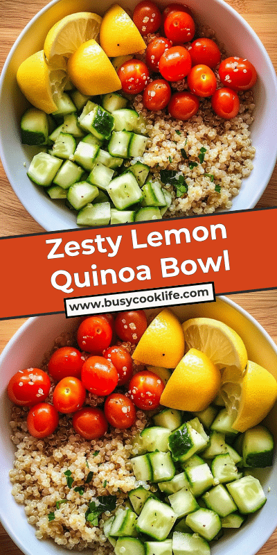 Zesty Lemon Quinoa Bowl