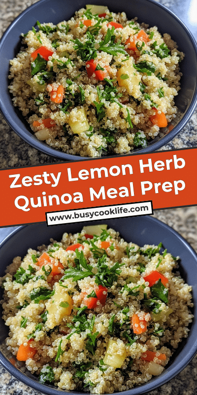 Zesty Lemon Herb Quinoa Meal Prep