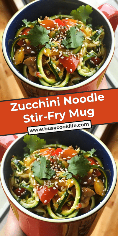 Zucchini Noodle Stir-Fry Mug