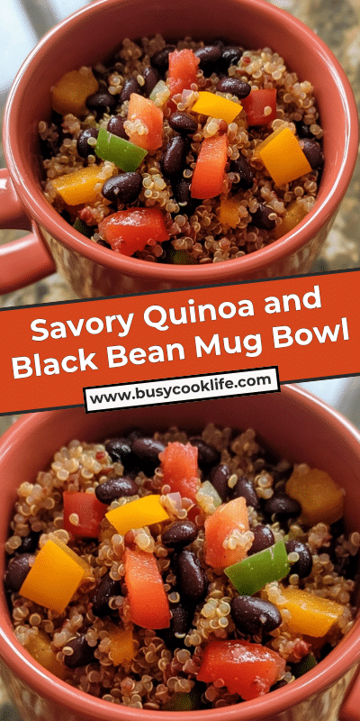 Savory Quinoa and Black Bean Mug Bowl