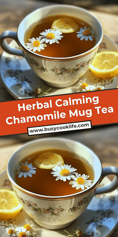 Herbal Calming Chamomile Mug Tea