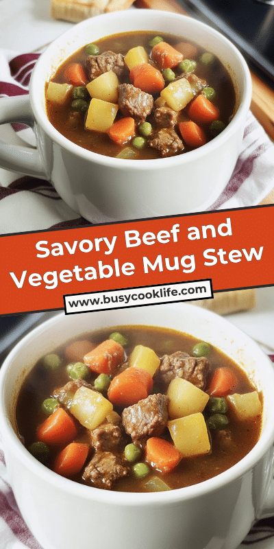 Savory Beef and Vegetable Mug Stew