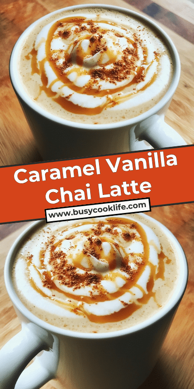 caramel vanilla chai latte