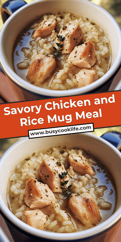 Savory Chicken and Rice Mug Meal