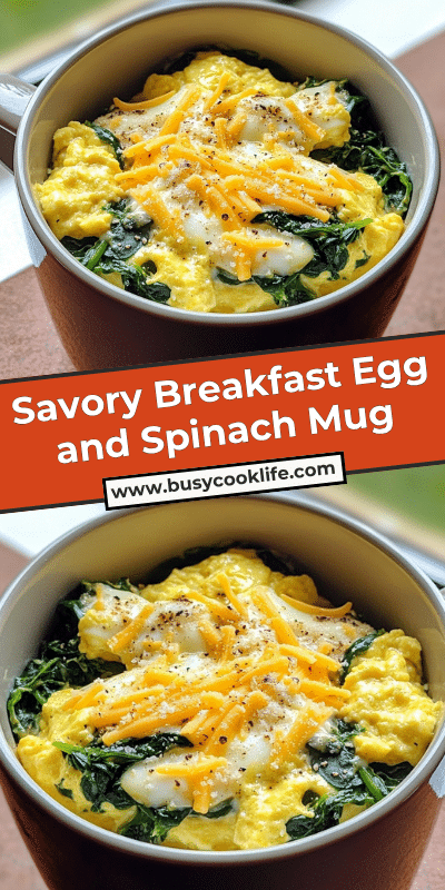 Savory Breakfast Egg and Spinach Mug