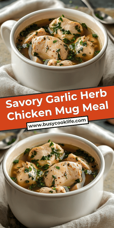 Savory Garlic Herb Chicken Mug Meal