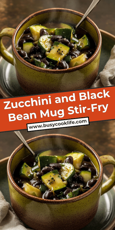 Zucchini and Black Bean Mug Stir-Fry