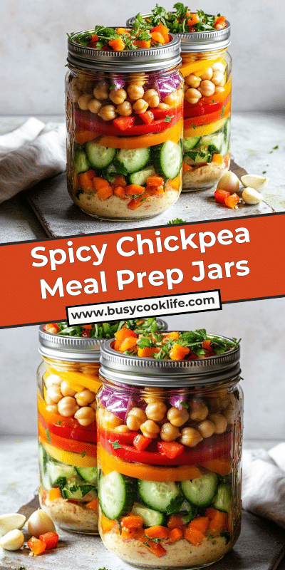 Spicy Chickpea Meal Prep Jars