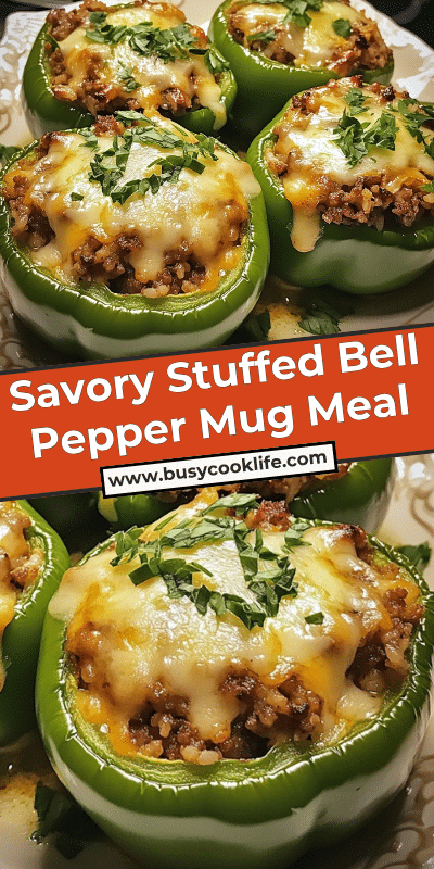 savory stuffed bell pepper mug meal