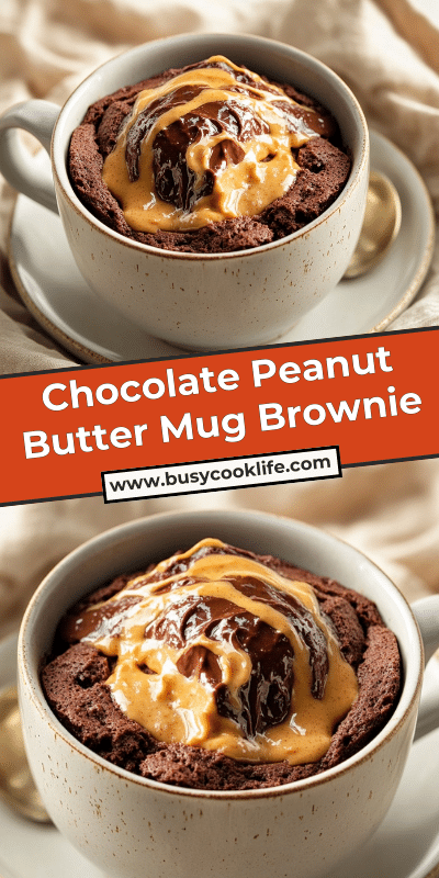 Chocolate Peanut Butter Mug Brownie