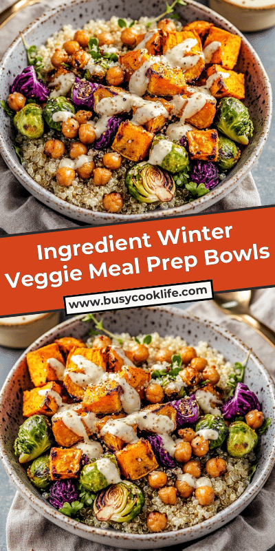 Ingredient Winter Veggie Meal Prep Bowls
